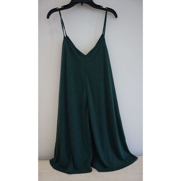 Free People Women's Sz Small Green Ribbed Knit Relaxed Fit Romper - Picture 1 of 6